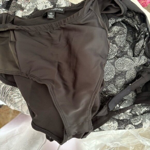 For Love And Lemons Black and Silver Floral Mini Dress - Picture 13 of 14